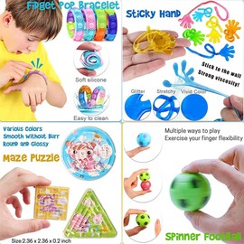 53 PCS Party Favours for Kids Prizes Box Toys, Fidget Toys Goodie Bags Stuffers for Classroom Reward Prizes, Push Pops Toys, Carnival Prizes Birthday Christmas Gifts for Kids 3-5 6-8 8-12