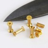 TEAMWILL 10PC Brass Knife Handle Pin Rivets Knife Fasteting Screws