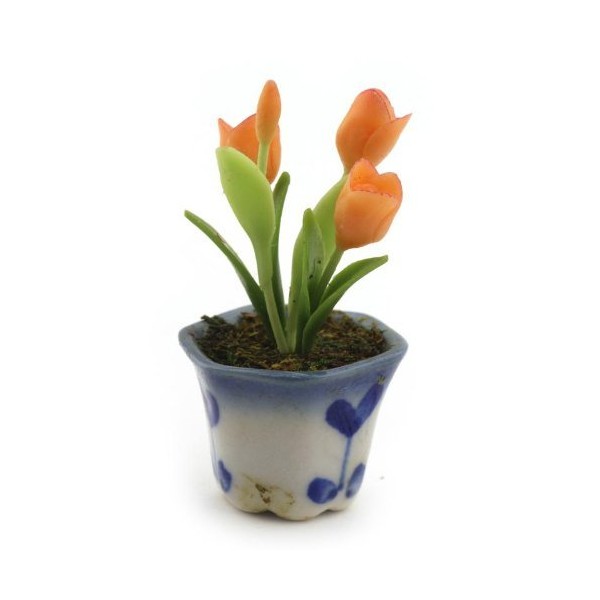 MyTinyWorld Dolls House Miniature Orange Tulip