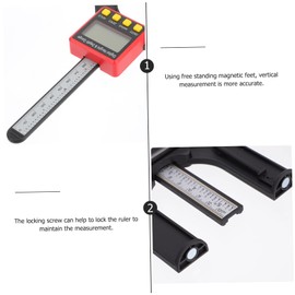 KICHOUSE Magnetic Digital Height and Depth Gauge Deck Leveling Gauge Woodworking Tool