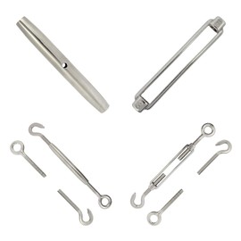 Turnbuckle Nut Similar to DIN 1478 V4A M6 - Turnbuckle Stainless Steel Cable Tensioner Hook Screw Eye Screw