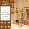 Palama Gold Bar Cart for The Home, Large Mid Century