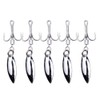 SEIWEI 5pcs 6# Bladed Treble Hooks with Willow Blade Replacement