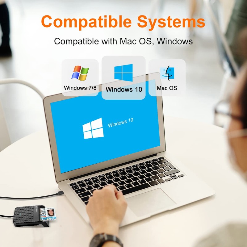 ZOWEETEK Smart Card Reader, CAC Card Reader Military, Compatible with