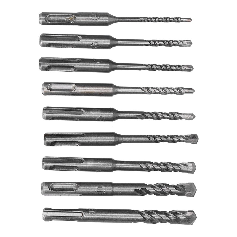 Masonry Drill Bit Set Carbide Tip Rotary Hammer Tool for