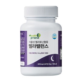Health Friend Mela Balance 36g containing vegetable melatonin, 60 tablets, 1 piece / 헬스프랜드 식물성 멜라토닌 함유 멜라밸런스 36g, 60정, 1개