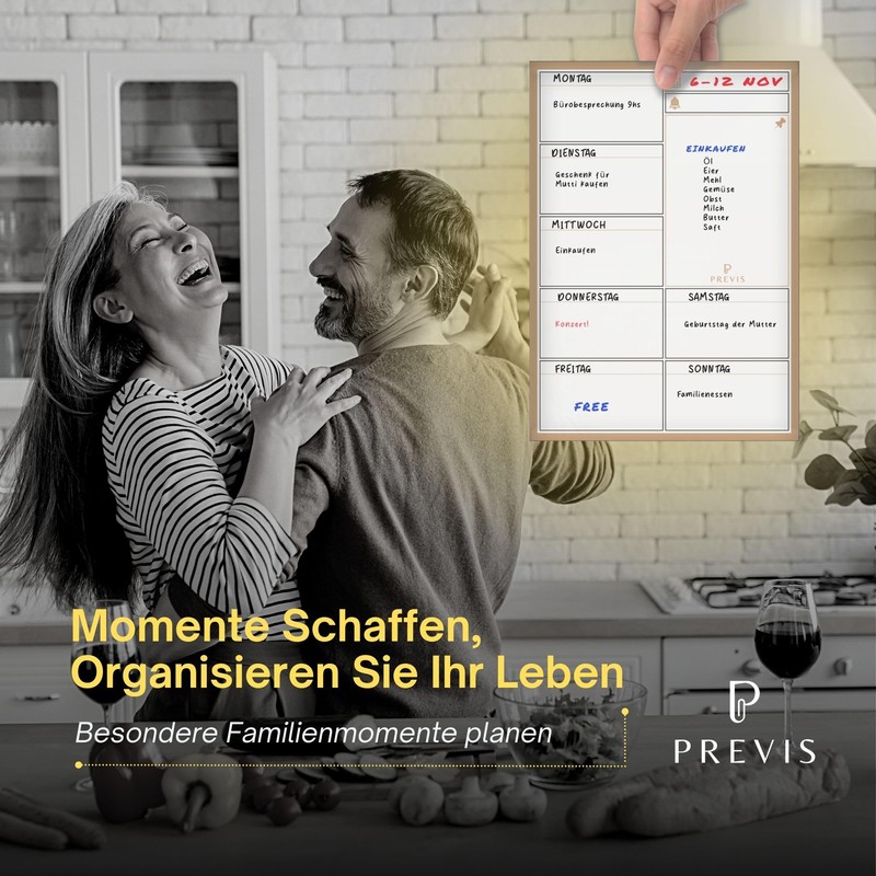 Previs Weekly Planner Wipe Clean with 3 Erasable Pens -