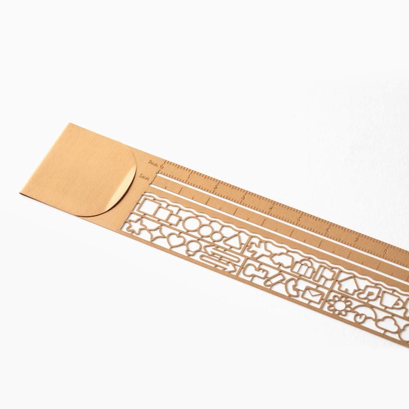 DESIGNPHIL Midori 42290006 Clip Ruler, Copper A