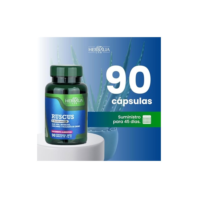 Ruscus + Manzanilla 90 Cápsulas