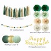 Sage Green Retirement Party Decorations, Happy Retirement Banner, Tissue Paper