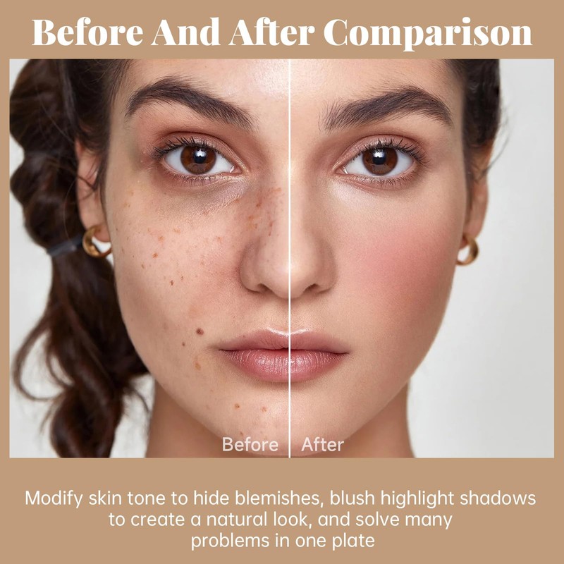 Noerrors 12 Colors Cream Contour Blush Palette, Colour Fix Concealer