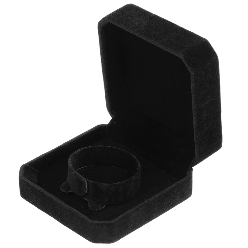 Douaowoc 12 Pcs Velvet Bracelet Box Classic Black Bracelet Gift