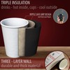 Primens Insulated Disposable Coffee Cups with Lids & Straws 12