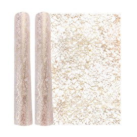 Gentpovth 2 Rolls of Table Runner Shiny Rose Gold, Seasonal Summer Kitchen Table Decoration, Spring Modern Table Runner for Weddings, Communions, Christenings and All Celebrations (28 cm x 10 m)