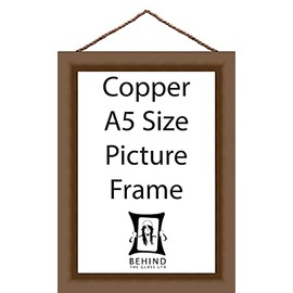 Behind The Glass - Hanging Handmade Copper Wooden Picture/Photo Frame - A5 Size