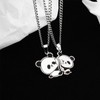 Kumshunie Stainless Steel Panda BFF Necklace for 2 Best Friends