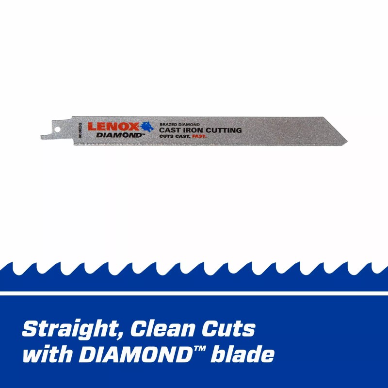 LENOX Silver Diamond Grit Reciprocating Saw Blade Cast Iron Tile