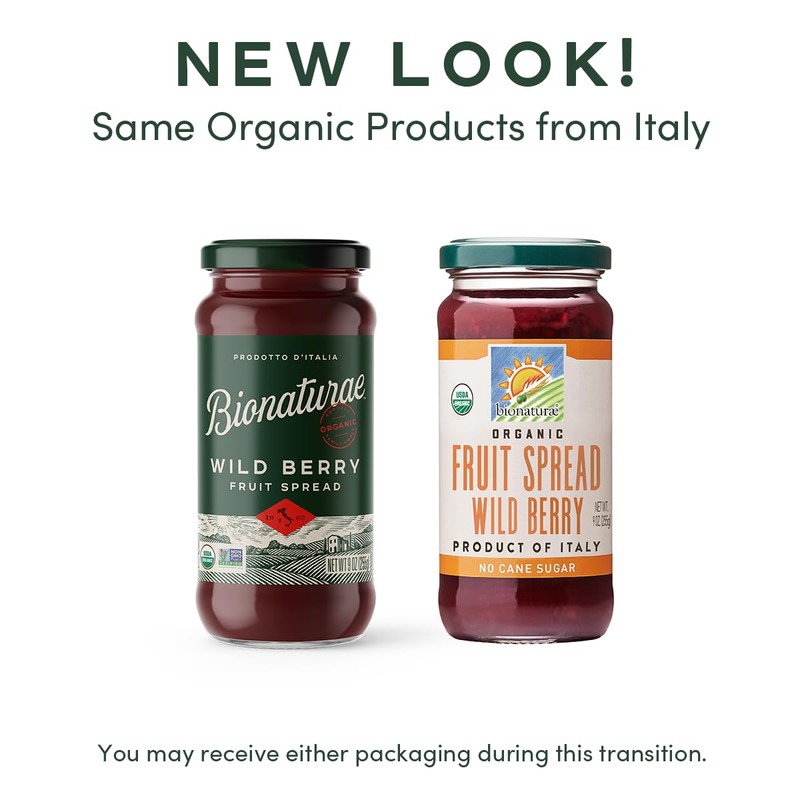 Bionaturae Organic Wild Berry Fruit Spread - Jelly Organic, Non-GMO,
