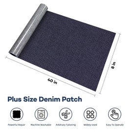 Extra Large Patches for Jeans, Extra Large Iron on Patches for Jeans, Denim Patch for Denim Inside and Outside, for Jeans Clothing Hole Repairing and Decoration（Blue）