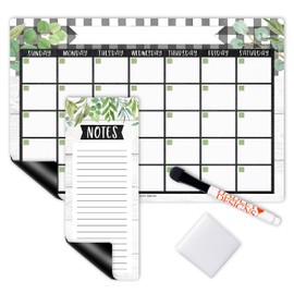 Farmhouse Large Magnetic Calendar for Fridge Dry Erase Board for Refrigerator - Magnetic Fridge Calendar Dry Erase Magnetic Whiteboard Calendar, Magnetic Dry Erase Calendar for Fridge Planner Magnet…