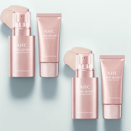 AHC Aura Secret Tone-Up Cream SPF30 PA++ Plus Set, Mixed Colors, 2 Pieces / AHC 아우라 시크릿 톤업 크림 SPF30 PA++ 플러스 세트, 혼합색상, 2개
