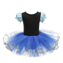 Dressy Daisy Disfraz de Bailarina Princesa Anna para Niña, Leotardo Ballet Tutu Vestido Ropa de Danza Talla 5-6 años, Azul (con accesorios)