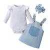 Infant Baby Girl Clothes Newborn Long Sleeve Ruffle Ribbed Romper