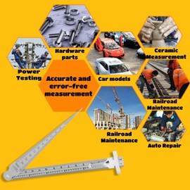 3 in 1 Gauge, Feeler/Depth Ruler/Hole Inspection Tool. Stainless Steel Welding Taper Gauge Gage Set. Professional Measuring Tool