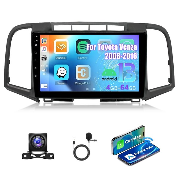 4GB+64GB Android 14 Car Stereo for Toyota Venza 2008-2016, 9