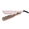 Flat Curling Iron 45W Pink Negative Ion Hair Crimper Waver