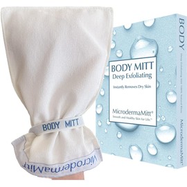 MicrodermaMitt Original Deep Exfoliating Mitt for Body - Premium Turkish Kessa Dead Skin Remover & Body Exfoliator for Keratosis Pilaris & Self-Tan Removal, Natural Skin Care Glove for Smooth Skin