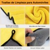 5Pzs Toallas Microfibra Limpieza de Auto 30x40cm, Suave Absorbente, Paño