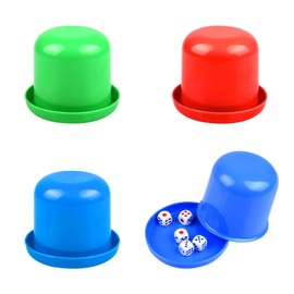 NAUZE 3pcs Dice Cup Dice Shaking Cup Party Game Supplies Novelty Dice Game Shaker Dice Cup Dice Storage Cup for Bar Party Family Party Colorful