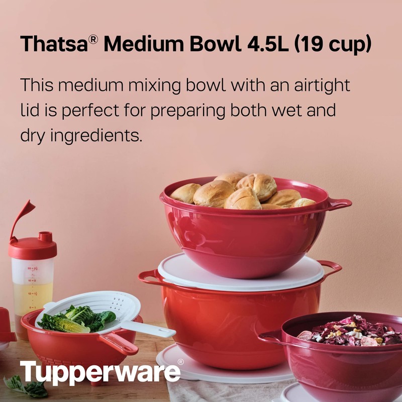 Tupperware Brand Thatsa Medium Prep & Storage Bowl, 4.5L (19