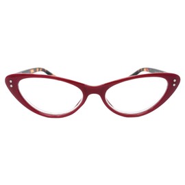 Incredible Bargains The Audrey Vintage Cat-Eye Reading Glasses for Women + 2.25 Radiant Red
