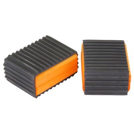 ALTALINE Bicycle Block Pedals with Rubber Pedal Extender, Multiple Colors (Orange)