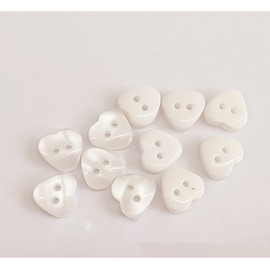 Vingol 50 Botones de Resina Corazón Multicolor, 11,5 mm, 2 Agujeros