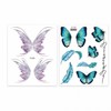 Butterfly Henna Tattoo Stickers FG-032 Blue Butterfly 5ea