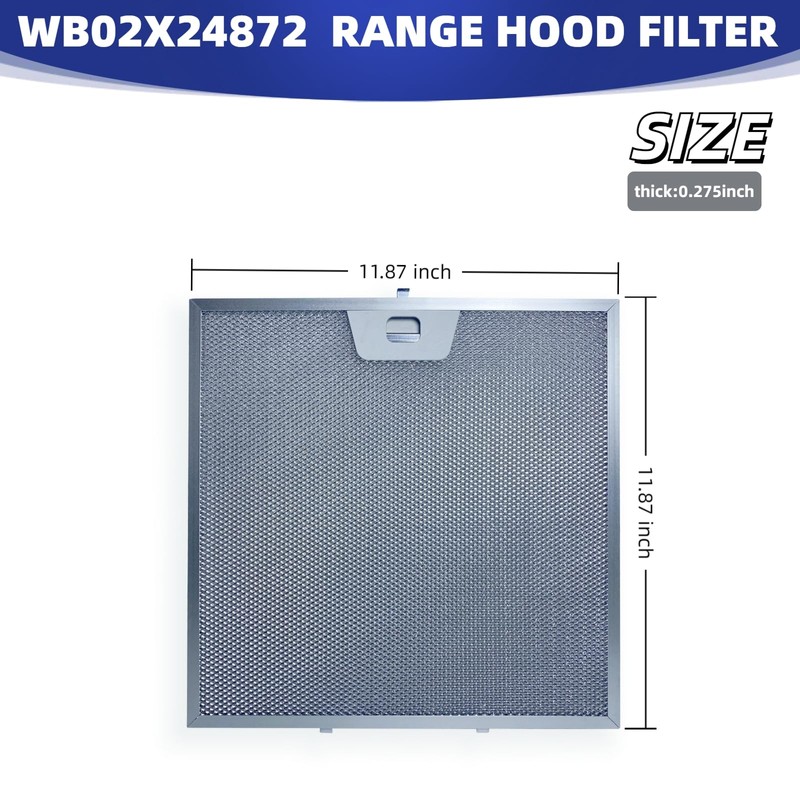 WZKO WB02X24872 Range Hood Grease Filter 11-7/8''x11-7/8'' 2pack For GE