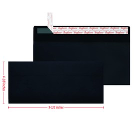 Bonfasvo 120 Pack #10 Black Security Envelopes 4-1/8 x 9-1/2 inches Self Seal Kraft Windowless Invisible Envelopes Super Strong Quick Seal Envelopes Security Tint Pattern Secure Mailing