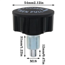 AYLIFU M18 Pop Pull Pin Knob Adjustment Fitness Pop Pull Pin Knob for Fitness Equipment Bicycle Equipment Black 2PCS
