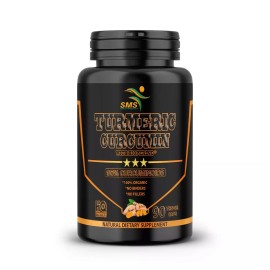 SMS Turmeric Black Pepper Capsules 1500 mg Daily Best Tumeric W/Bioperine 90 CAPS