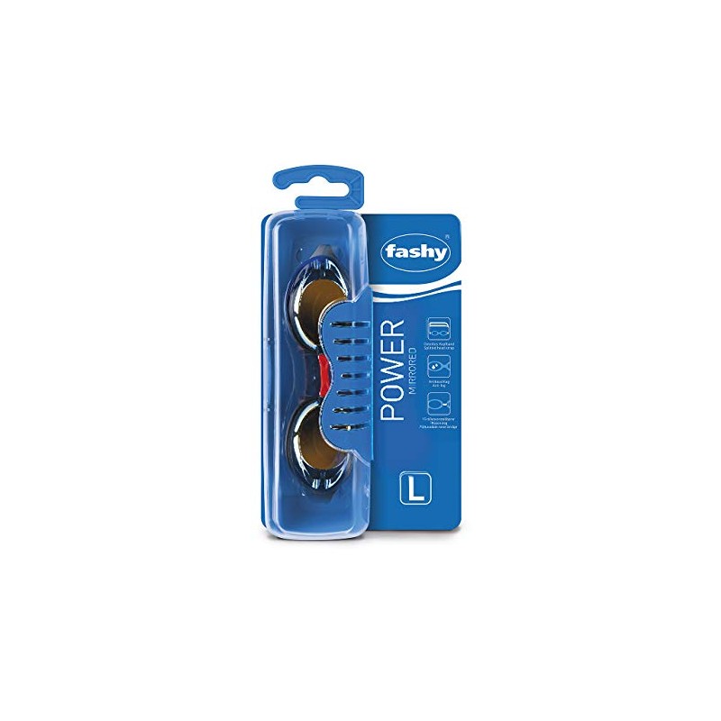 Fashy Unisex's Power Googles, Black/Golden Mirrored, Large