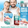 SMILE SAVER 360° 3-Sided Toothbrush 2PK + Toothpaste Tablets +