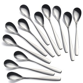 Egg Spoons for Soft Boiled Eggs Stainless Steel 5.5 in Egg Scoop Set of 12 for Dessert Spoon, Tea Spoon,Coffee Spoon,Ice Cream Spoon