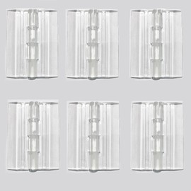 Hufopik 6 Pcs Acrylic Hinges Self Adhesive Clear Small Hinges Plastic Transparent Continuous Piano Hinge Folding Hinge Tools for Cabinet Drawer Furniture DIY Display Stand 45x35 mm