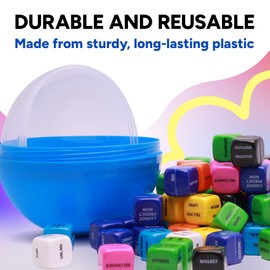 Entervending Big Claw Machine Capsules Translucent Plastic Sphere Large Party Favor Containers Round 7 pcs 6.3 inch - Jumbo Plastic Christmas Ornaments Extra Large Gift Box Craft Party Supplies Vending Capsules
