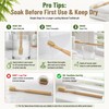 4-Pack Natural Boar Bristle Toothbrush for Adults