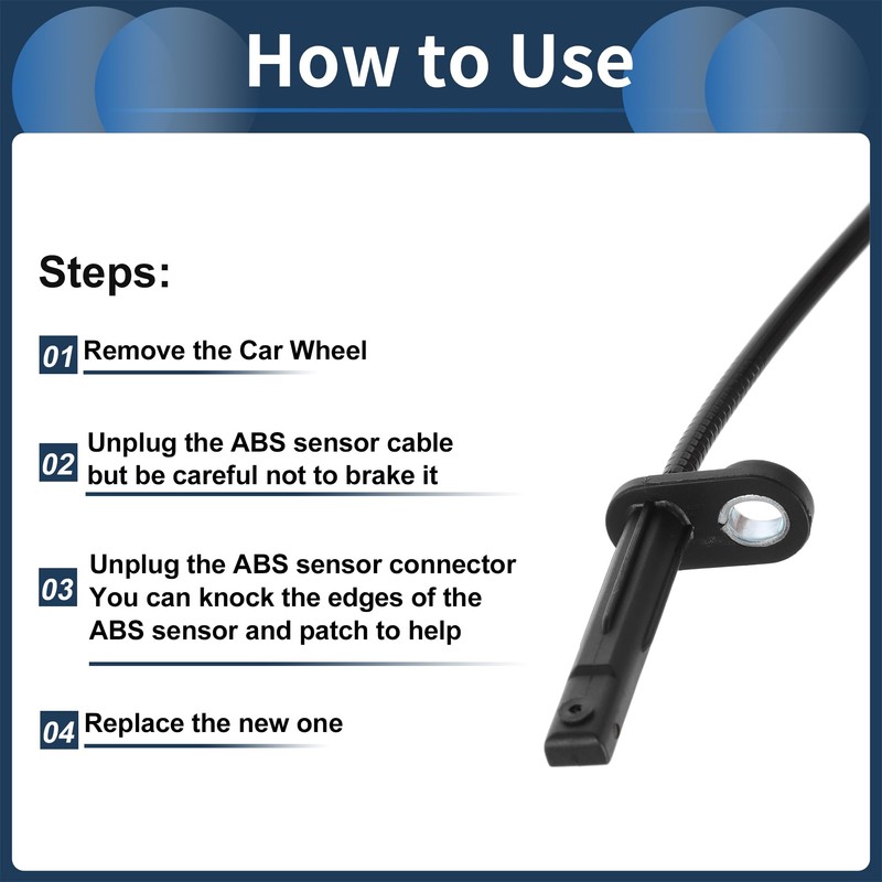 INFINAUTO ABS Raddrehzahlsensor vorne links rechts ABS Sensor Antiblockiersystem Sensor