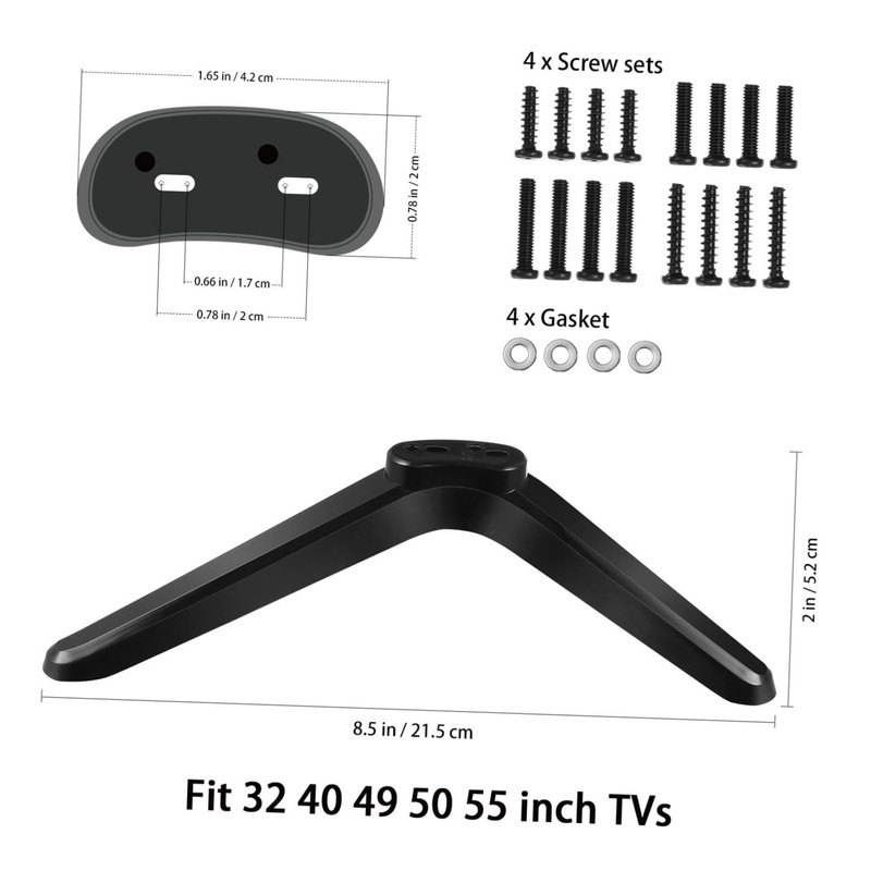 ULTECHNOVO 2Pcs Tv Mount Stand Brackets for Tvs Plastic Tabletop